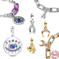 New 925 Silver Me Bracelet Accessory Series ME Crescent Moon Elephant Wishbone Mini Bead Fit Original Pandora Me Charm Bracelet