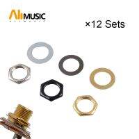 【CW】 12 Sets 9mm Electric Bass Washer Input Output JackM9 Socket Gasket Gold Choose