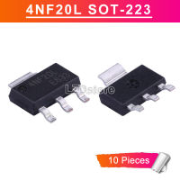 10ชิ้น4NF20L SOT-223 STN4NF20L 4NF20 SOT223 SMD 1A/ 200V N-Channel MOSFET ทรานซิสเตอร์ใหม่แบบดั้งเดิม