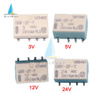 5 ชิ้น/ล็อต DC 3V 5V 12V 24V SMD G6K-2F-Y สัญญาณรีเลย์ 8PIN สำหรับโมดูลรีเลย์ 10*6.5*5 มม.-JHU STORE