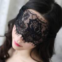 Accessories Erotic Cosplay Masquerade Roleplaying Mask Eye Silk Soft Veil See-Through Valentine Black Satin Blindfold Lace Sexy