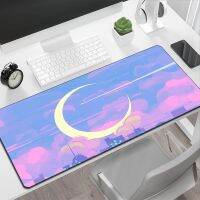 พีซี Mousepad เกมสีชมพูดวงจันทร์น่ารักอะนิเมะขนาดเล็ก Mousepad การตั้งค่าความเร็วอุปกรณ์เครื่องเกม แผ่นกันลื่น แผ่นรองโต๊ะ