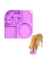 With suction cup multifunctional filling water cat dog silicone licking pad pet water dry wet food slow food bowl