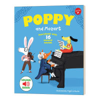 Huayan Original English Original Poppy and Mozart: With 16 musical sounds! Music Vocaling Book 16 Kinds of Sound Effects Mozart Hardcover English Version Original English Book