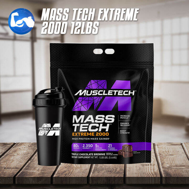 MASS TECH EXTREME 2000 12lb - MASS GAINER for the HARD GAINER (Free