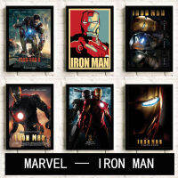 Marvel Superhero Iron Man Theme ตกแต่งบ้านโปสเตอร์ภาพยนตร์-Family Wall Cinema ห้องเด็ก Art Deco ผ้าใบสติ๊กเกอร์ติดผนัง