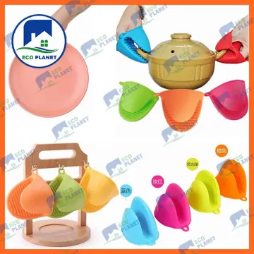 1pc Silicone Pinch Grip Pot Holder - Heat Resistant Finger Protectors, Right or Left Hand