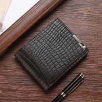 【CW】❡✹∈  2023 New Mens Short Wallet Korean Version Card Pattern Fashionable Horizontal Male Money Clip