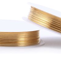 Ready Stock 10~100m Light Gold Color Copper Wire Tarnish Resistant Metal Wire for Jewelry Beading Making 0.3~1mm