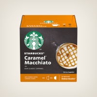 กาแฟแคปซูล StarbucksCaramel Macchiato-- 12capsules STARBUCKS® - CARAMEL MACCHIATO - BY NESCAFÉ® DOLCE GUSTO®inspired by the Starbucks Caramel Macchiato you love – indulge in the creamy bliss of dairy and caramel flavor.