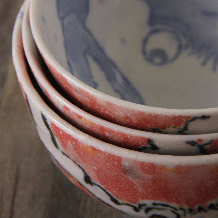 4-5-inch-made-in-japan-cute-creative-ceramic-bowls-rice-noodles-food-container-snow-glaze-crab-printed-under-glazed-bowl-cutlery