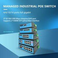 POE Switch 10พอร์ตกิกะบิตอัปลิงค์ที่จัดการเราเตอร์อินเตอร์เน็ตอีเธอร์เน็ตพร้อมพอร์ตสล็อตไฟเบอร์ SFP 4พอร์ต IP40 J72เราเตอร์อินเตอร์เน็ต