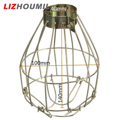 LIZHOUMIL ที่หนีบกันหลอดไฟโลหะ,กรงแสงสไตล์วินเทจที่แขวนที่ห้อยตกแต่งโครงโครเมียมครอบไฟตัดหมอกอุตสาหกรรมสำหรับบาร์บ้าน