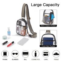 Clear Bag Purses for Women Heavy Duty Transparent Chest Bag with Adjustable Strap