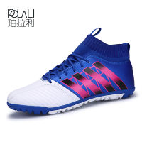 2021POLALI Mens Soccer Shoes TF Futsal Hard Court Turf Football Boots Indoor Sock Cleats Trainer Cheap Botas Chuteira Futsal Shoes