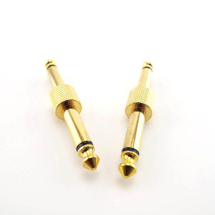 qkkqla-2pcs-6-35mm-6-5mm-male-jack-plug-mono-audio-adapter-plug-connector-guitar-effect-pedals-instrument-convert-patch-adaptor