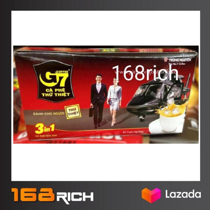 กาแฟ-3in1-g7-กาแฟ-เวียดนาม-กาแฟยอดนิยม-และมีชื่อเสียงเป็นที่ยอมรับในหมู่คอกาแฟ-จากนักท่องเที่ยวทั่วโลก-1-กล่อง-บรรจุ-21-ซอง-รสชาติหอม-กลมกล่อม