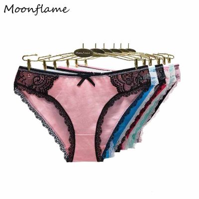 （A So Cute） Moonflame 5ชิ้น/ล็อตมาใหม่สุภาพสตรีชุดชั้นใน SexyCotton ผู้หญิงกางเกงกางเกง M L XL 89413