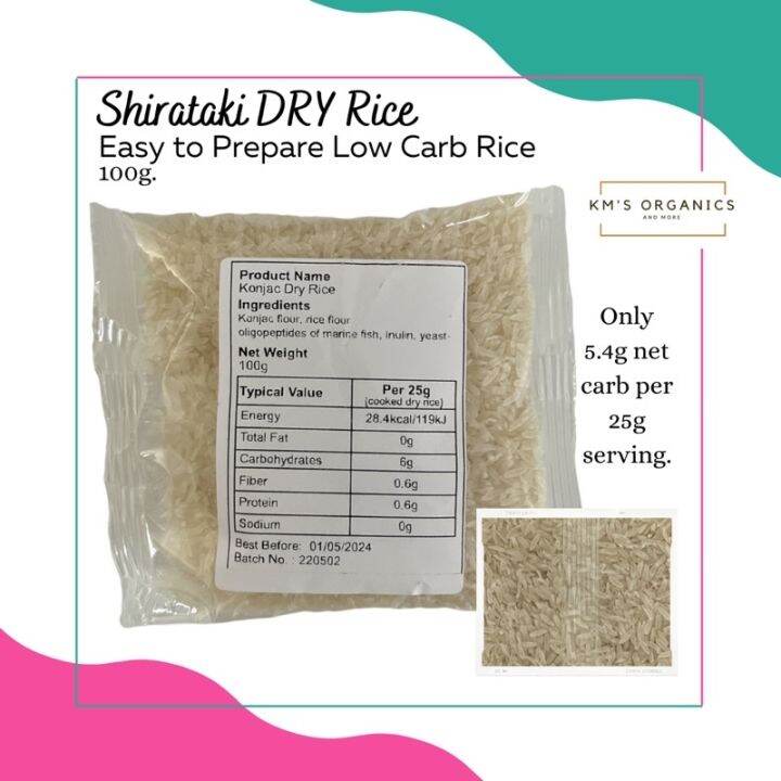 food Shirataki DRY Rice 100g Pack Lazada PH