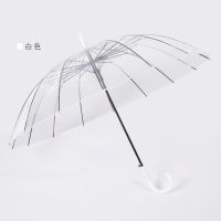 Spot parcel post2023 New Japanese Good-looking Long Handle Straight Pole Umbrella Transparent Umbrella Female Large Oversized Hot Sale Rain Gear Wholesale