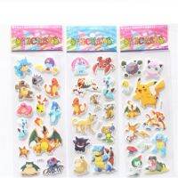 【HOT JJSGWIXLOOWEHG 541】โปเกมอน Paster Pikachu 12ชิ้น/เซ็ต,ฟองน้ำขนฟู3มิติปรับแต่งได้สติ๊กเกอร์ลายการ์ตูน39นิ้วสติกเกอร์ลายอะนิเมะของขวัญคริสต์มาสชุดของเล่น Kawaii