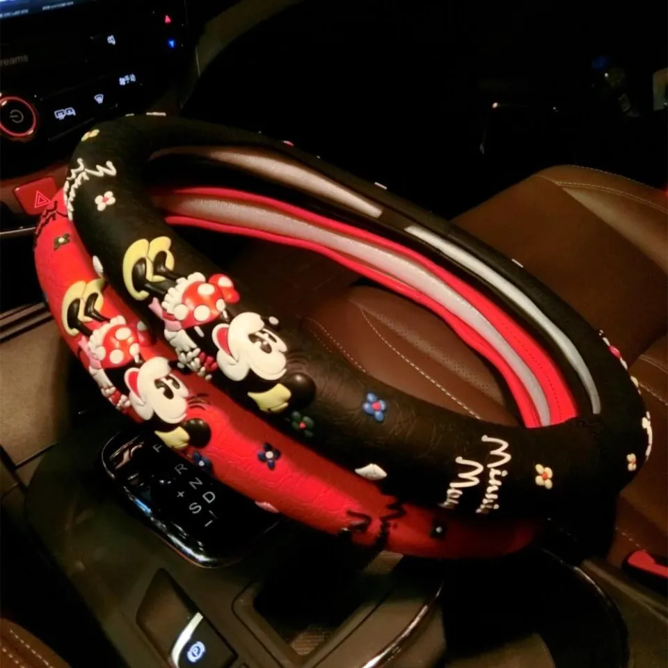 Mickey Mouse Car Steering Wheel Covers PP982 Faux Leather Cover