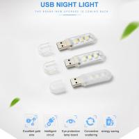 Mini Portable USB LED Book Light DC5V Ultra Bright Reading Book USB Lamp 3leds 8leds Lights For PC