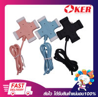 อุปกรณ์เพิ่มช่อง USB USB HUB OKER H-365 4IN1 USB2.0 + HUB 4 PORTS (สีดำ สีฟ้า สีชมพู ) สินค้ามีรับประกัน 6 เดือน