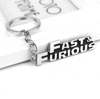 Fast and Furious Keychain Letter Text Pendent Keychain Alloy Metal Keyring Gift For Man Woman Chaveiro llavero Jewelry Fans Gift Key Chains