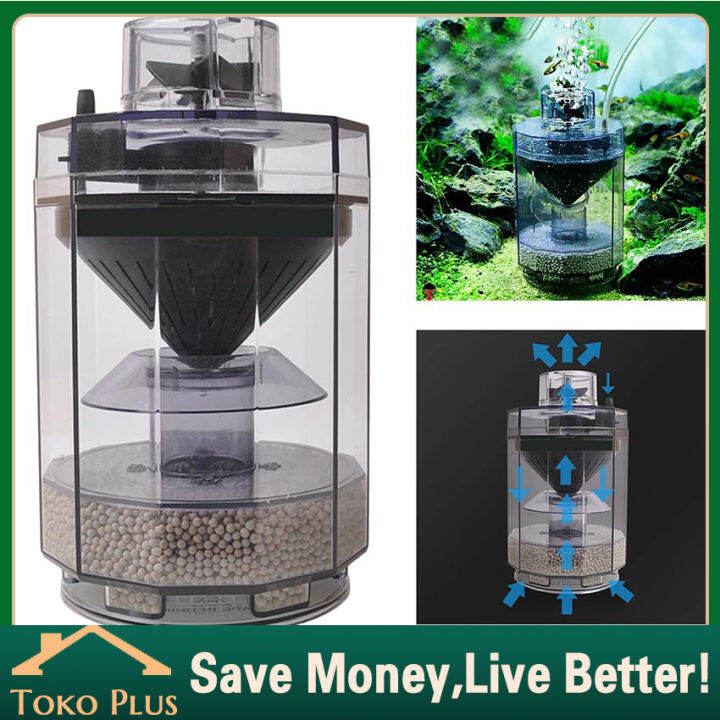 Filter Akuarium Pemisah Pupuk Toilet Kotoran Ikan Penyedot Kotoran Ikan