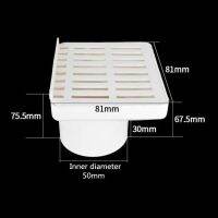 อุปกรณ์ต่อท่อระบายน้ำด้านข้างทำจาก Pvc ของใหม่ได้ท่อระบายเข้ามุมทรงสี่เหลี่ยมท่อระบายพลาสติกติดพื้น50/75/110/160