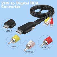 USB Video Capture Card VHS To Digital RCA To USB 2.0 Audio Capture Device Adapter Converter Easy To Cap VCR DVR TV For Win7/8/10 Adapters Cables