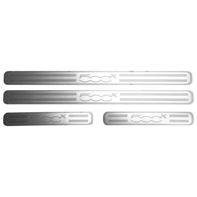 ♀﹍ for Fiat 500x Accessories 2014-2017 Car Sticker Stainless Scuff Plate Door Sills Trim Protector