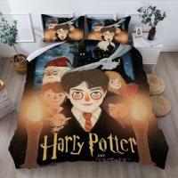 Cod Harry Potter 3IN1 ชุดผ้าปูที่นอน สองขนาด ล้างทําความสะอาดได้ สําหรับบ้าน ห้องนอน