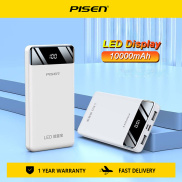 Pisen 10000mAh sạc dự phòng sạc nhanh Ốp tích hợp pin dự phòng đồ sạc di