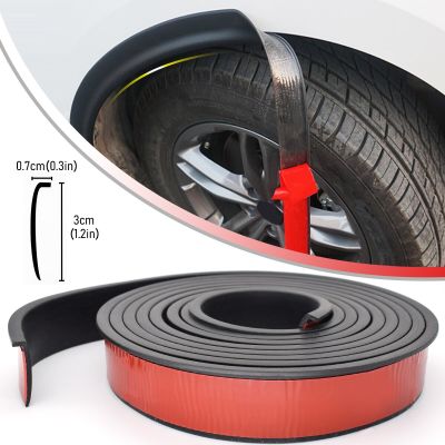 【DT】3 Meter Car Fender Flares Arches Wing Extenders Eyebrow Protector Rubber Seal Strip Mudguard Wheel Lip Body Cover Scratch Proof  hot