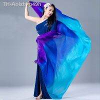 Aolzbiip49h ใหม่มาถึงผู้หญิง Belly Silk Veils ขาย Turquoise สีฟ้าสีม่วงขนาดมาตรฐาน 250x114 ซม