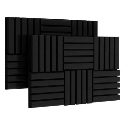 12Pack Self-Adhesive Acoustic Foam Panels 2 inchX12 inchX12 inch Sound Proof Foam Panels for Studio Sound Insulation