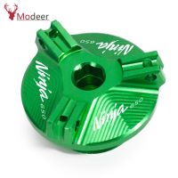 【Best value】 อุปกรณ์เสริมรถจักรยานยนต์ CNC Filler Cap Plug สำหรับ NINJA650 NINJA 650 2017 2012 2013 2014 2015 2018