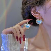 [COD] Super fairy mermaid love pearl earrings womens light luxury high-end sense net red atmospheric 2022 new accessories