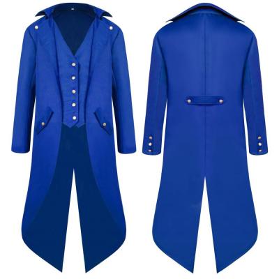 [Jenestrotres] ชายเสื้อ lcoat เสื้อ Gothic Frock Coat Uniform Praty Outwear