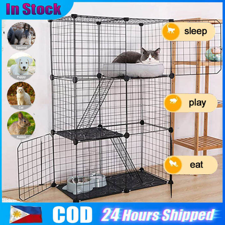 BIAZE Stackable Cage for Cat DIY Cat Cage Sale 3 layer Cat House indoor