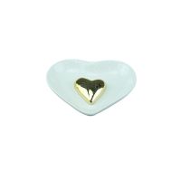 [COD] Exported to and the States heart-shaped ring plate electroplated gold love ceramic decoration