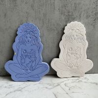 Mother Earth Coaster Crystal Silicone Mold DIY Earth Goddess Cup Pad Resin Mould Plaster Gypsum Concrete Ornament Making Crafts