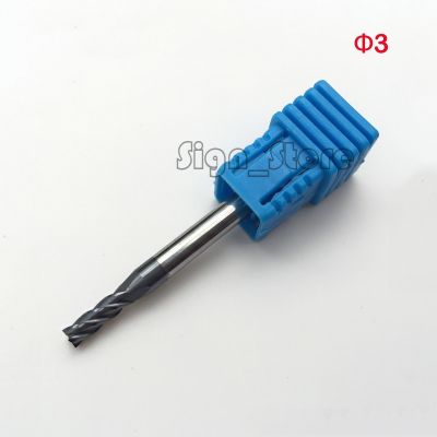 【hot】♚ 5pcs/set HRC55 Carbide End Mill 4 Flutes Diameter 3mm Flute Milling Cutter Router Bit mill 4x3x8mm L 50mm