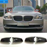 ฝาครอบกระจกมองข้างรถยนต์2ชิ้นอะไหล่คาร์บอนไฟเบอร์สำหรับ BMW E61 E60 5 Series 2006-2013