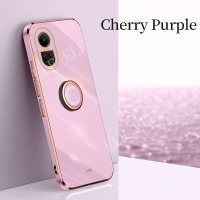 เคสโทรศัพท์2023นิ่มแฟชั่น OPPO Reno 10 5G เคสชุบทันสมัยสำหรับ OPPO Reno 10 / Reno 10 Pro/ Reno 10 Pro / Reno 10 Pro + ฝาหลัง TPU ซิลิโคน Oppo Reno 10Pro บวก5G พร้อมที่ยึดแหวนใส่นิ้ว