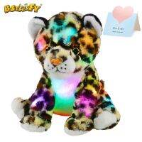 [HOT ZHLSWKCXKLKWHG 543] Bstaofy Light Up Cheetah Plush LED Leopard ตุ๊กตาสัตว์ Night Light Companion ก่อนนอนของเล่นป่า Glow กลัว Dark 10