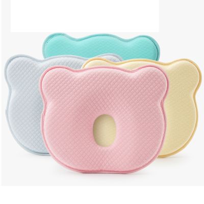 ❄▩◐ Baby Stereotyped Pillow Memory Foam Pillow Newborn Infant Protector Head Shape Sleep Cushion Travel Pillow for 0 24month