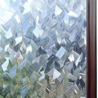 Window Privacy Film 3D Decorative Stained Glass Window Film  Static Cling Door Window Covering Removable Window Sticker Vinyl Screen Protectors